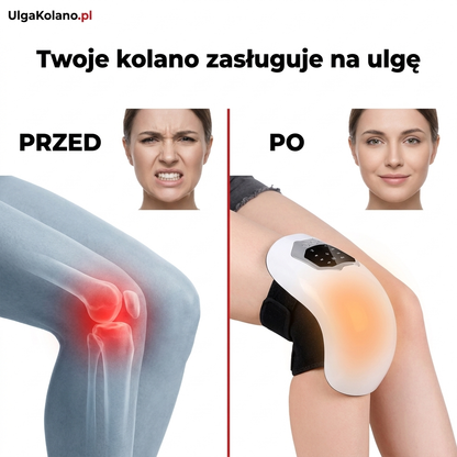 Masażer do kolan 3-w-1 z ciepłem podczerwonym i łagodzeniem bólu